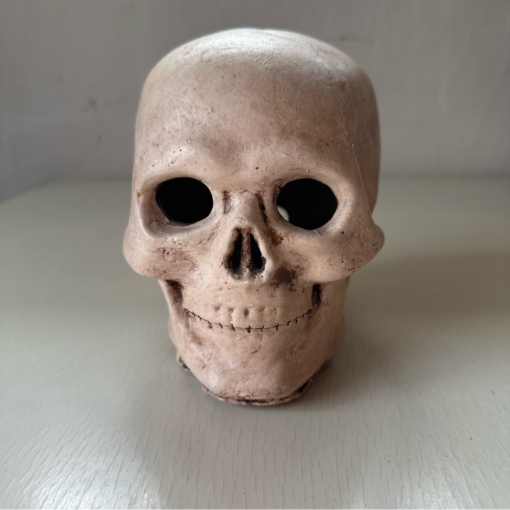 Memento Mori Ceramic Skull - Gothic Home Decor Goth Dark - Picture 2 of 9
